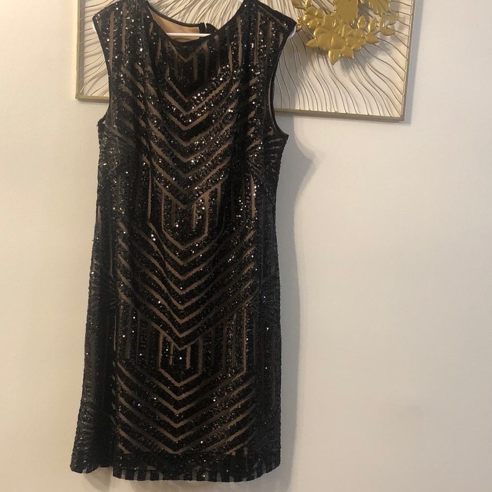 Elegant Black Sequin Dress